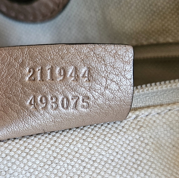 NDS Women's Gucci Beige Leather Luxury Satchel Handbag (EXCELLENT) - Picture 6 of 16